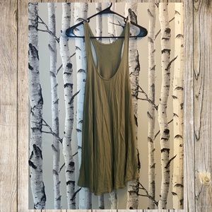 Green racer back tank